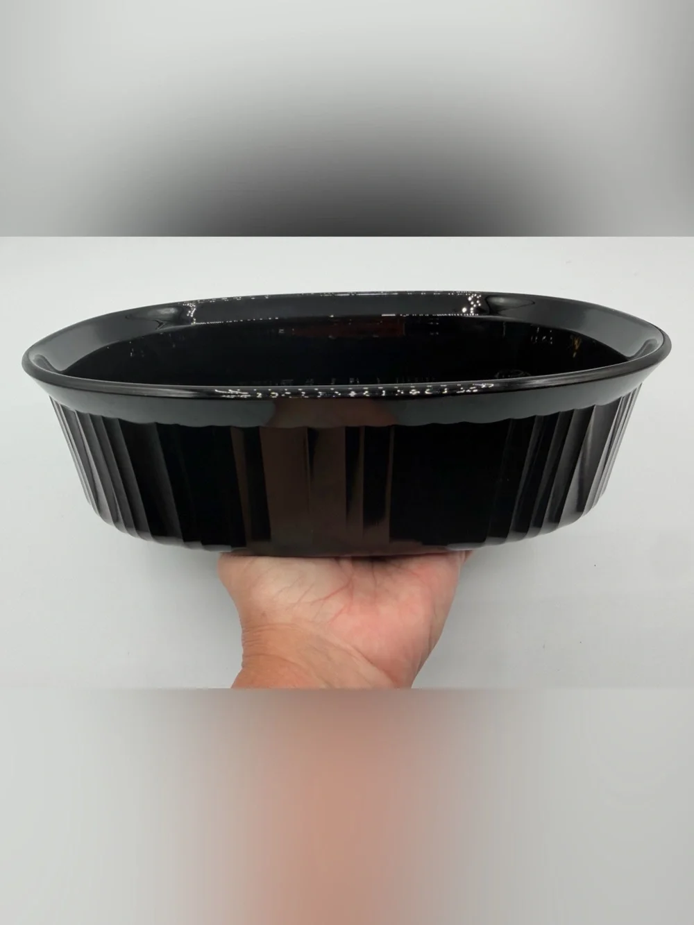 Corningware Casserole Dish with Lid Oval French Black Pyrex 2.5qt 2.8L Bakeware
